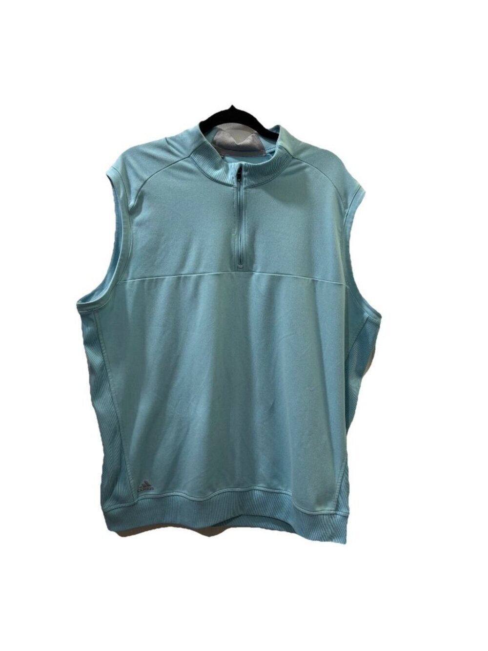 Adidas Club Vest  Shirt Pullover Clima Cool 1/4 Zip Men XL Aqua Blue
